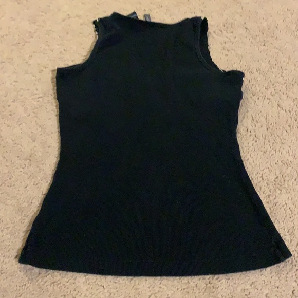 Bisou Bisou size Medium black and cream tank top - Picture 4 of 5